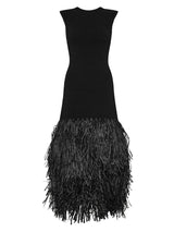 'Sorenta' Knitted Evening Dress with tassels