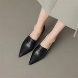 'Yolanda' Pointed Toe Genuine Leather Pumps