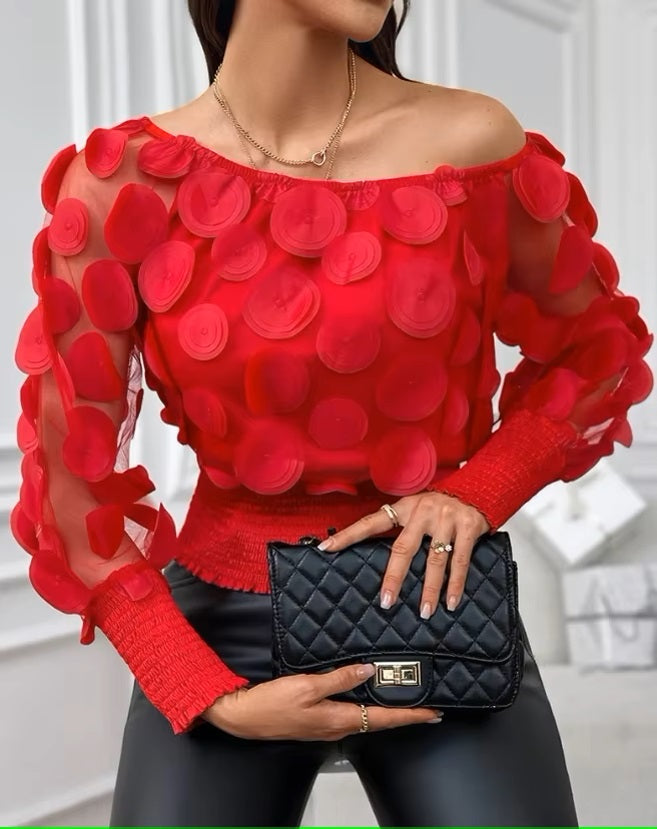 'Aprelia' Fashion off shoulder top