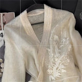 'Imma' Vintage Embroidered Organza Cardigan