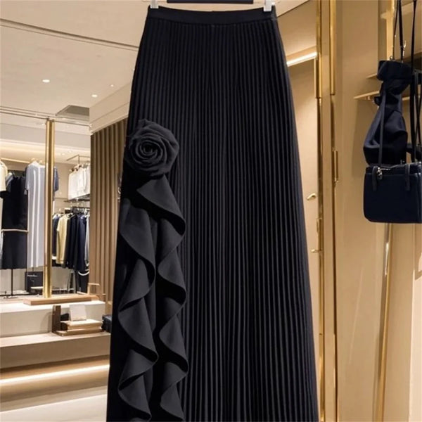 'Rita'  A-line pleated Skirt