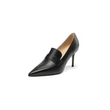 'Yolanda' Pointed Toe Genuine Leather Pumps